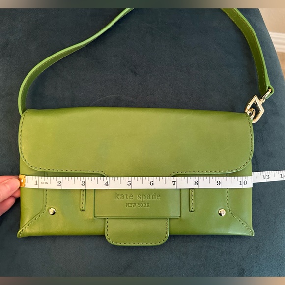 Kate Spade Green convertible purse with floral lining - Picture 9 of 11